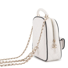 将图像加载到图库查看器中,CHANEL Matelasse Chain Backpack White/BlackAP4514 Lambskin