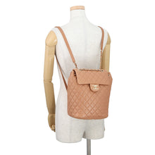 Load image into Gallery viewer, CHANEL Matelasse Backpack BrownA91121 Lambskin Size Small