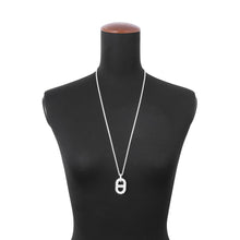 将图像加载到图库查看器中,HERMES Chaine d'Ancre Area II Twist Necklace Size GM SV925