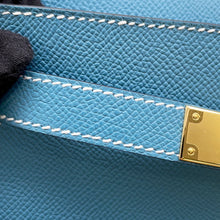 Load image into Gallery viewer, HERMES Kelly Sellier New Blue Jean Epsom Size 28
