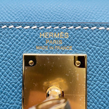 Load image into Gallery viewer, HERMES Kelly Sellier New Blue Jean Epsom Size 28
