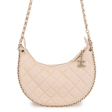 将图像加载到图库查看器中,CHANEL Matelasse Small Hobo Shoulder Bag BeigeAS3917 Lambskin