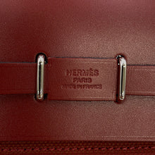 Load image into Gallery viewer, HERMES Herbag zip Rouge H Vache Hunter Leather Toile Military Size Mini