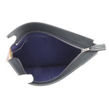 Load image into Gallery viewer, HERMES Necto Clutch Bag Jaune Ambre/Blue Encre/Black Evercolor Box Calf Leather