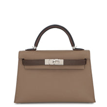 Load image into Gallery viewer, HERMES Mini Kelly 2 Tricolor Etoupe/Ecorce/Black Epsom