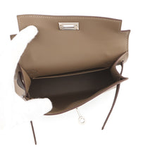 Load image into Gallery viewer, HERMES Mini Kelly 2 Tricolor Etoupe/Ecorce/Black Epsom