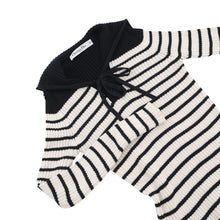 Load image into Gallery viewer, Dior Border Sailor Knit Size 36 White/Navy214S27AM731 Cotton100%