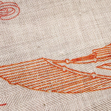 Load image into Gallery viewer, HERMES Giant Square Nouvelle Cité Cavallière Size 140 Natural / Orange / Red Cashmere70% Silk30%