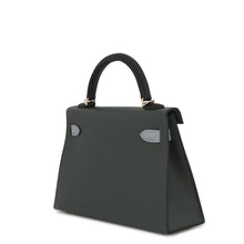 Load image into Gallery viewer, HERMES Mini Kelly 2 Tricolor Vert Mangrove/Green Pantan/Black Epsom