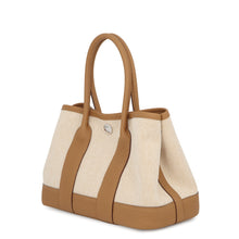 Load image into Gallery viewer, HERMES Neo Garden Biscuit/Ecru Negonda Leather Toile H Size 23