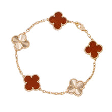 Load image into Gallery viewer, Van Cleef & Arpels Vintage Alhambra Bracelet 5 motifsVCARP7RP00 18K Pink Gold