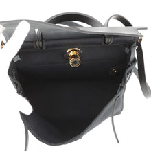 Load image into Gallery viewer, HERMES Herbag zip Black Toile Military Vache Hunter Leather Size PM