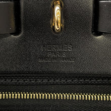 Load image into Gallery viewer, HERMES Herbag zip Black Toile Military Vache Hunter Leather Size PM