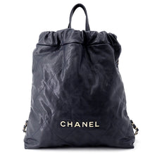 Load image into Gallery viewer, CHANEL CHANEL22 Backpack NavyAS3313 Caviar Leather Size Large