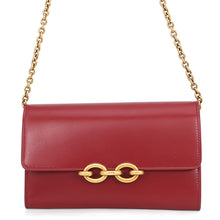 将图像加载到图库查看器中,SAINT LAURENT PARIS Le Maillon WOC Wallet-on-Chain Opium Red696608 Calf Leather