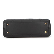 Load image into Gallery viewer, CHANEL Top handle flap Bag BlackAS5467 Calf Leather Size Large