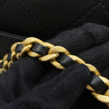 Load image into Gallery viewer, CHANEL Top handle flap Bag BlackAS5467 Calf Leather Size Large