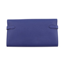 Load image into Gallery viewer, HERMES Kelly wallet long Blue Electric Epsom