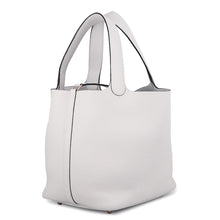 将图像加载到图库查看器中,HERMES Picotin Lock New White Taurillon Clemence Size MM