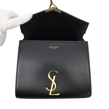 Load image into Gallery viewer, SAINT LAURENT PARIS Cassandra Top Handle 2-Way Shoulder Bag Black623930 Leather