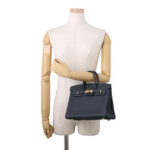 Load image into Gallery viewer, HERMES Birkin Blue Nuit Togo Leather Size 25