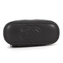 Load image into Gallery viewer, CHANEL Matelasse Mirror Vanity Black Caviar Leather Size Mini mini