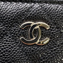 Load image into Gallery viewer, CHANEL Matelasse Mirror Vanity Black Caviar Leather Size Mini mini