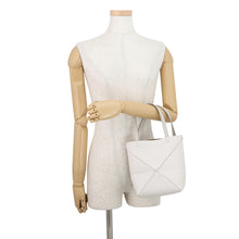 将图像加载到图库查看器中,LOEWE Puzzle Fold Tote light ghostA779V25X19 Grained Calf Leather Size Mini
