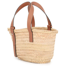 Load image into Gallery viewer, LOEWE Studio Ghibli Collaboration Dust Bunny Basket Bag Natural/Black/TanA223S93X09 Raffia Leather Size Small