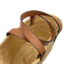 Load image into Gallery viewer, LOEWE Studio Ghibli Collaboration Dust Bunny Basket Bag Natural/Black/TanA223S93X09 Raffia Leather Size Small