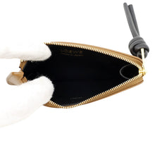Load image into Gallery viewer, LOEWE Knot Coin Card Holder Oak/BlackCEM1Z40X shiny napa calf