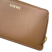 Load image into Gallery viewer, LOEWE Knot Coin Card Holder Oak/BlackCEM1Z40X shiny napa calf