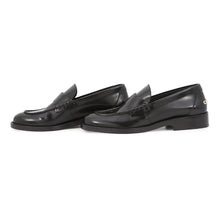 Load image into Gallery viewer, CHANEL Back-to-college loafers BlackG39190 Shiny Calf Leather Size 38