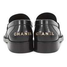 Load image into Gallery viewer, CHANEL Back-to-college loafers BlackG39190 Shiny Calf Leather Size 38