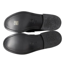 Load image into Gallery viewer, CHANEL Back-to-college loafers BlackG39190 Shiny Calf Leather Size 38