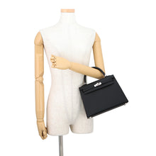 Load image into Gallery viewer, HERMES Kelly Sellier Black Epsom Size 25