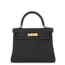 Load image into Gallery viewer, HERMES Kelly Retourne sewing Black Togo Leather Size 28