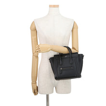 将图像加载到图库查看器中,CELINE Luggage shopper Black189243 Leather Size Nano