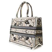 Load image into Gallery viewer, Dior Book Tote Butterfly Bandana Beige/White Canvas Size Medium