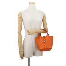 Load image into Gallery viewer, HERMES Picotin Lock Orange Taurillon Clemence Size PM