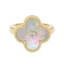 Load image into Gallery viewer, Van Cleef & Arpels Vintage Alhambra Ring Size 46/#6VCARA41146/VCARA41100 18K Yellow Gold