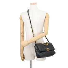 Load image into Gallery viewer, CHANEL CHANEL19 CC Logo ChainShoulder BlackAS1160 Shiny Lambskin