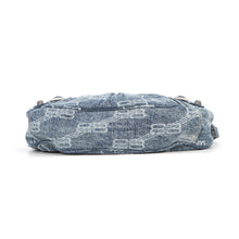 Load image into Gallery viewer, BALENCIAGA Le Cagoule Shoulder Bag Blue671309 Cotton Size XS