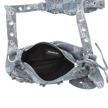 Load image into Gallery viewer, BALENCIAGA Le Cagoule Shoulder Bag Blue671309 Cotton Size XS
