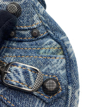 Load image into Gallery viewer, BALENCIAGA Le Cagoule Shoulder Bag Blue671309 Cotton Size XS