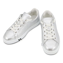 Load image into Gallery viewer, HERMES Sneakers Kid ArgentH261027Z 52375 Chèvre Metallize Size 37.5