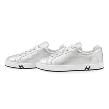 Load image into Gallery viewer, HERMES Sneakers Kid ArgentH261027Z 52375 Chèvre Metallize Size 37.5