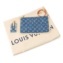 将图像加载到图库查看器中,LOUIS VUITTON Carryall NM BlueM46855 Monogram Denim Size MM
