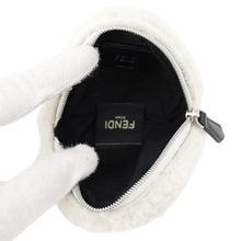 Load image into Gallery viewer, FENDI Rice ball keychain White/Black7AP080 Karung snake leather, sheep fur