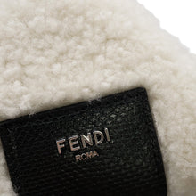 Load image into Gallery viewer, FENDI Rice ball keychain White/Black7AP080 Karung snake leather, sheep fur